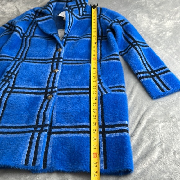 🎯NWT NVLT Coatigan Jacket Blue Black Size Small - Picture 12 of 16